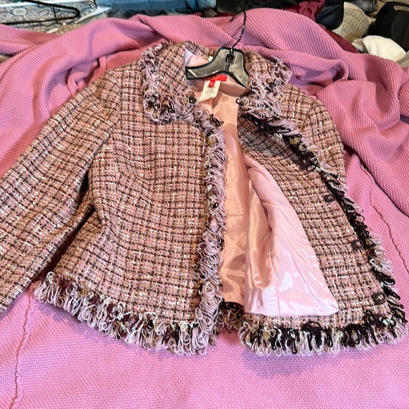 Classic Tweed jacket -10 never worn ABS with inside hooks - Picture 5 of 10